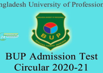 BUP Admission Circular 2020-21