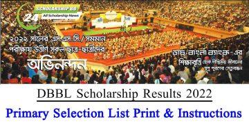 DBBL Primary Selection Letter Print 2022