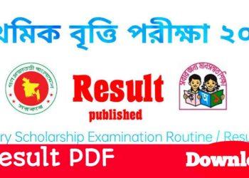 Primary Scholarship Result 2022 (PDF Download)