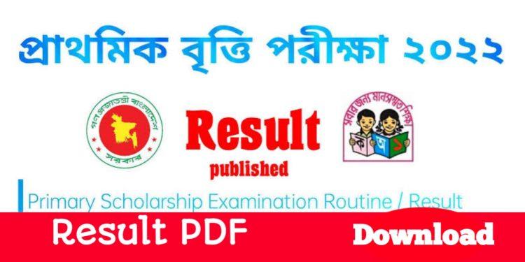 Primary Scholarship Result 2022 (PDF Download)